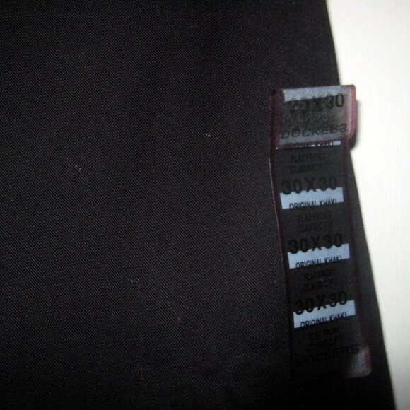 Dockers Black Flat Front Khakis Size 30 Inseam 30 slacks NWT - Picture 7 of 7